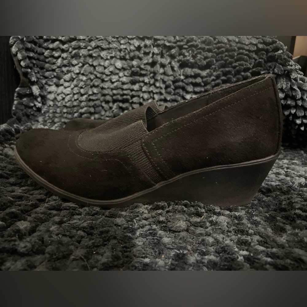 VINTAGE☀️Black‎ Comfy Wedges